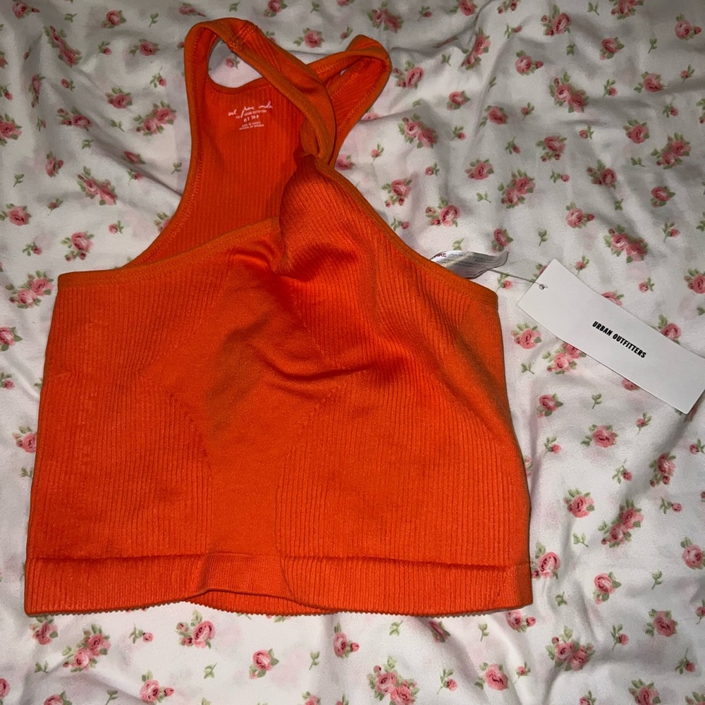 Urban Outfitters Orange Stretchy Tank Top